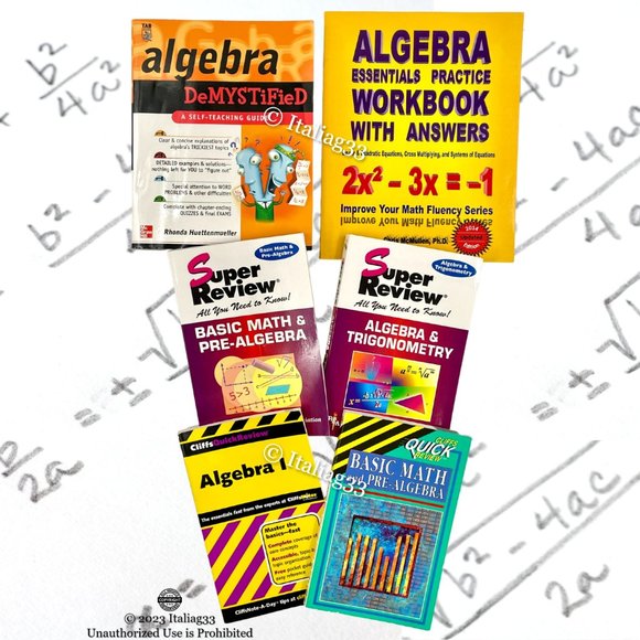 Pre-Algebra, Algebra, Trigonometry, Basic Math Study Guide & Homework Help Books - Picture 15 of 15